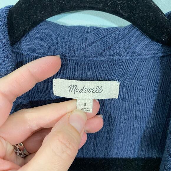 Madewell Women's Blue Button Front Midi Shirt Dress Size S #NH091 - Picture 4 of 7